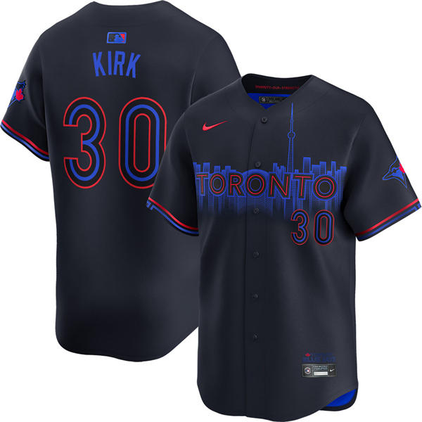 Mens Toronto Blue Jays #30 Alejandro Kirk Nike Black City Connect Limited Player Jersey
